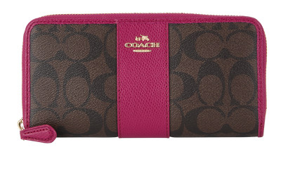 Coach Signature Accordion Wallet, front view